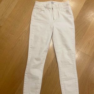 Paige Skinny High Waisted White Jeans Size 25